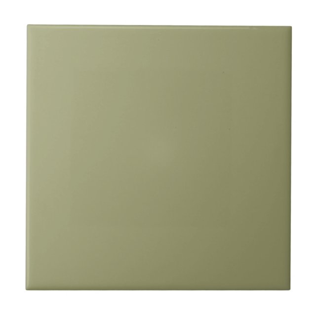 Plain Sage Green Ceramic Tile (Front)