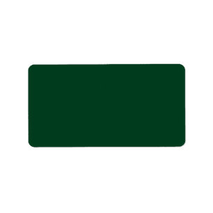 Plain saturated dark green background blank custom label