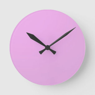 Plain Shade Pink: Write on or add image Round Clock