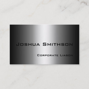 Plain Shades of Grey Modern Standard Business Card