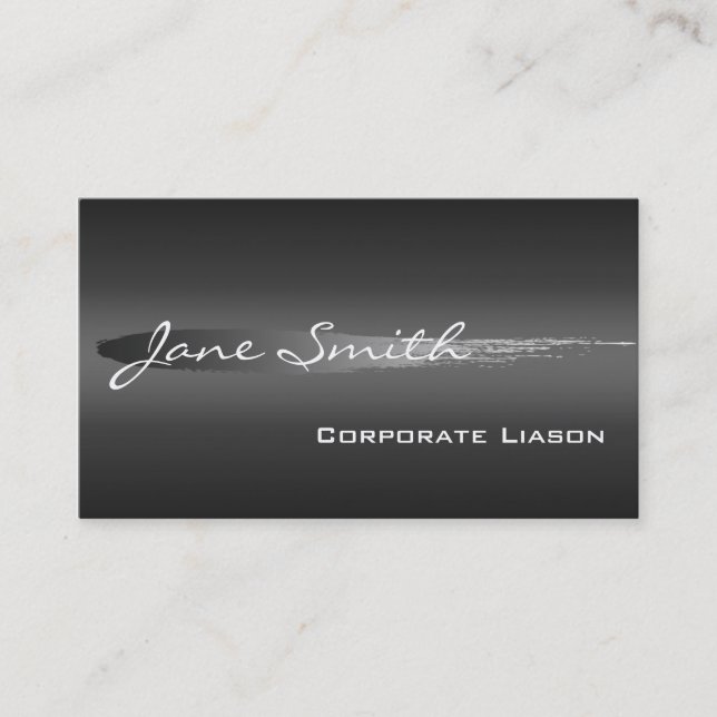 Plain Shades of Grey Professional Business Cards (Front)