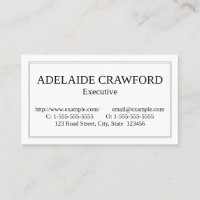 Plain, Simple, and Dapper Business Card