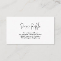 Plain Simple Baby Shower Diaper Raffle