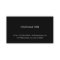 Plain Simple Black Business Card
