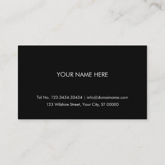 Plain Simple Black Business Card