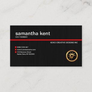 Plain Simple Black Light Grunge Businesswoman CEO Business Card