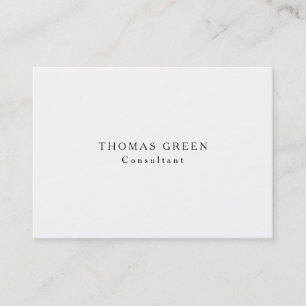Plain Simple Black White Professional Minimalist Business Card