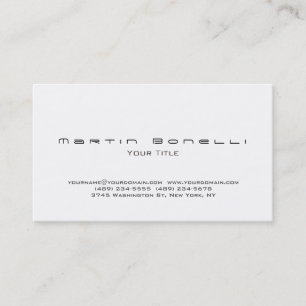 Plain Simple Black & White Trendy Business Card