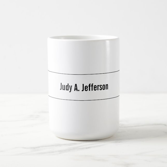 Plain Simple Classical Minimalist Coffee Mug (Center)