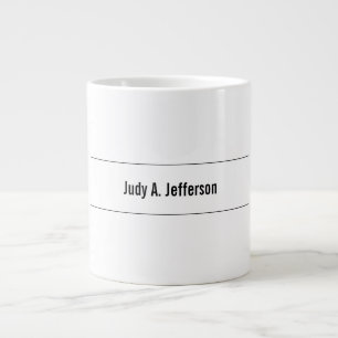 Plain Simple Classical Minimalist Large Coffee Mug