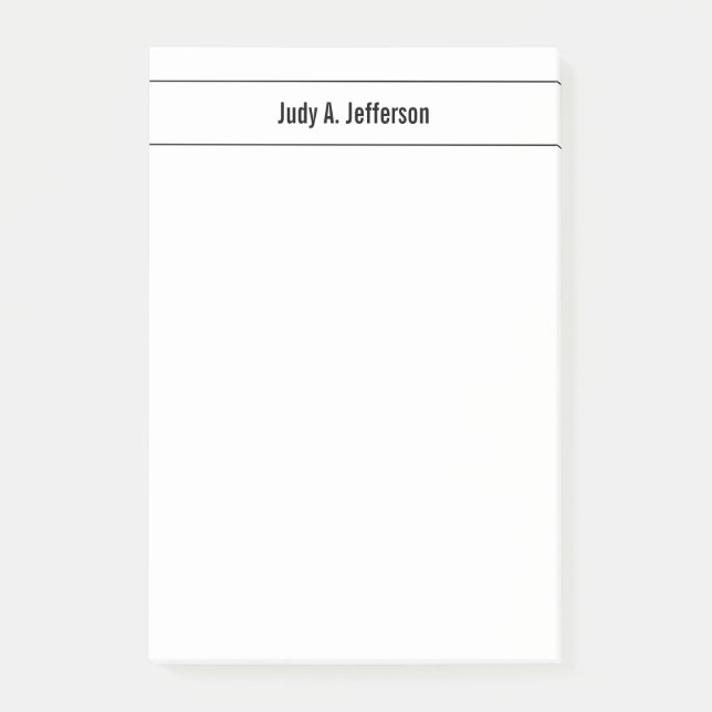 Plain Simple Classical Minimalist Post-it Notes (Front)