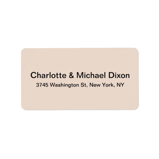 Plain Simple Classical Stylish Elegant Family Label (Front)