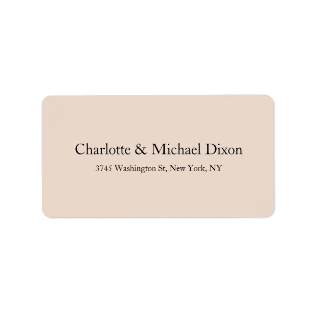 Plain Simple Classical Stylish Elegant Family Label (Front)
