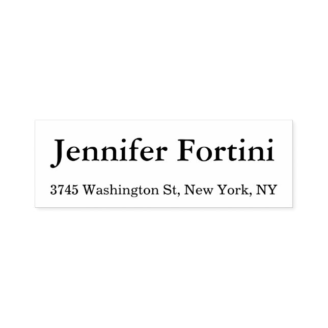 Plain Simple Elegant Black & White Self-inking Stamp (Design)