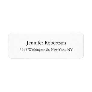 Plain Simple Elegant Classical Minimalist Return Address Label