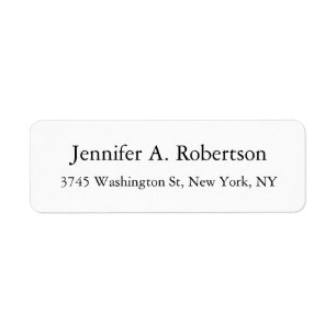 Plain Simple Elegant Classical Minimalist Return Address Label