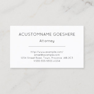 Plain, Simple, Law Professional Business Card