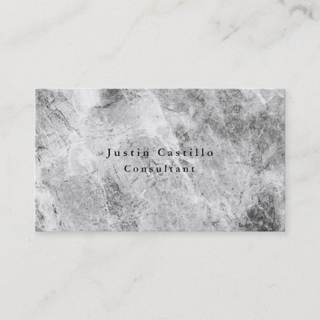 Plain Simple Minimalist Design Grey  Business Card (Front)