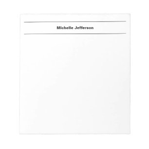 Plain Simple Modern Own Name Edit Minimalist Notepad