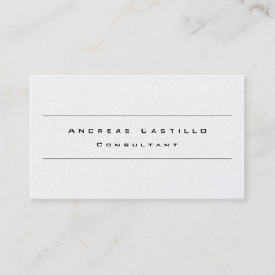 Plain Simple Premium Pearl Minimal Professional Business Card