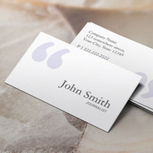 Plain Simple Quotes Journalist Business Card