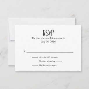 Plain Simple Wedding RSVP Cards