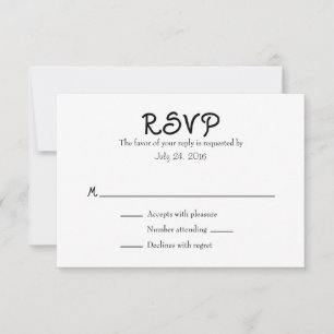 Plain Simple Wedding RSVP Cards