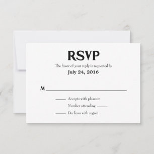 Plain Simple Wedding RSVP Cards