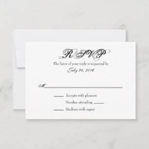 Plain Simple Wedding RSVP Cards