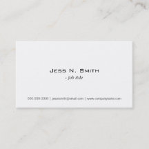 Plain,simple white business card