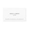 Plain,simple white business card