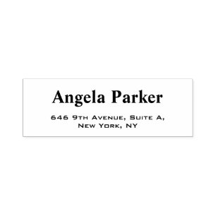 Plain Simple White Professional Modern Self-inking Stamp