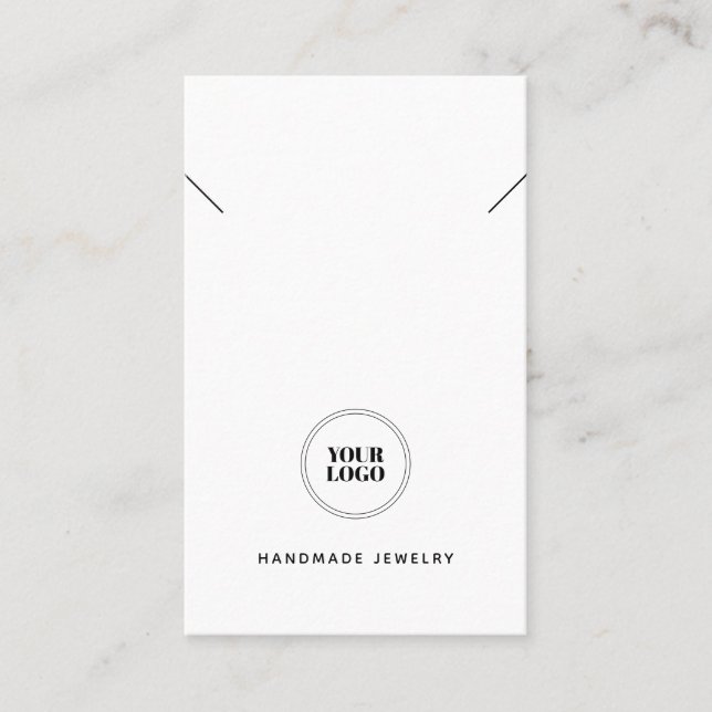 Plain Simple Your Logo Necklace Display Card (Front)
