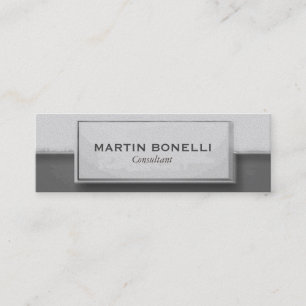 Plain Slim Grey Pattern Modern Business Card