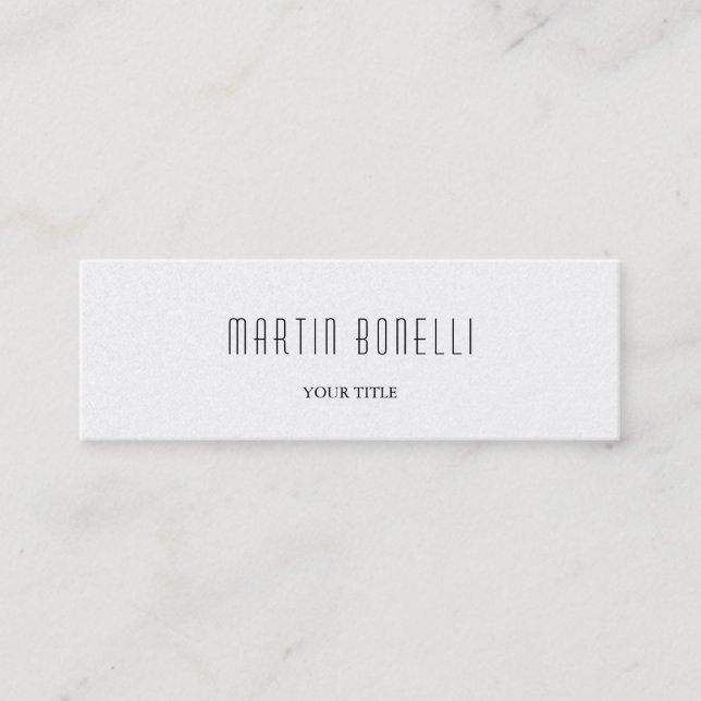 Plain Slim Professional Trendy Business Card (Front)