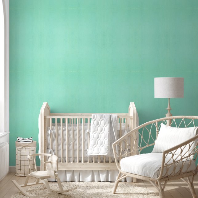 Plain smooth mint colour with subtle uneven textur wallpaper (Kids)