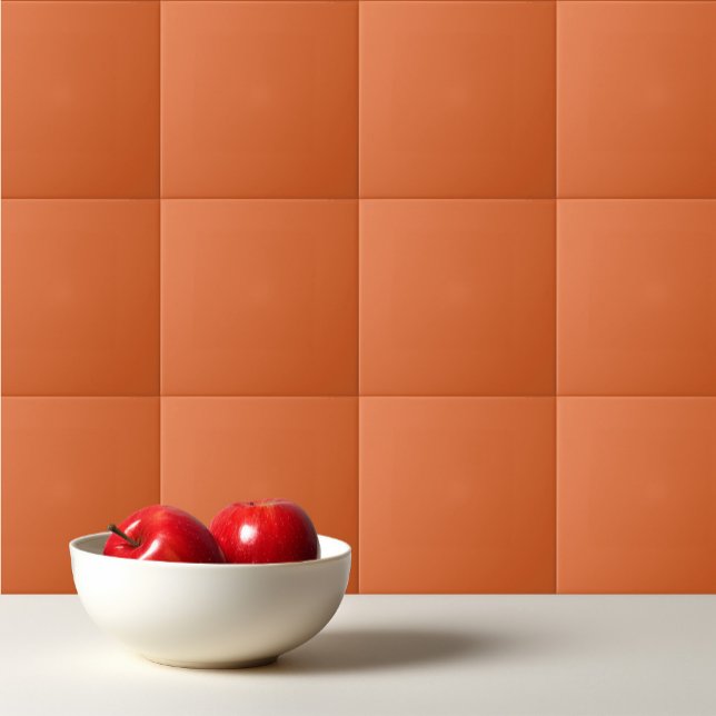 Plain solid colour carrot deep orange ceramic tile (Creator Uploaded)