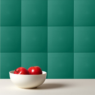 Plain solid colour elf dark green ceramic tile