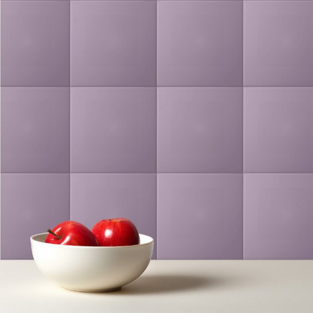 Plain solid colour purple dusty lavender ceramic tile (Creator Uploaded)