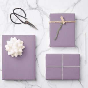 Plain solid colour purple dusty lavender wrapping paper sheet