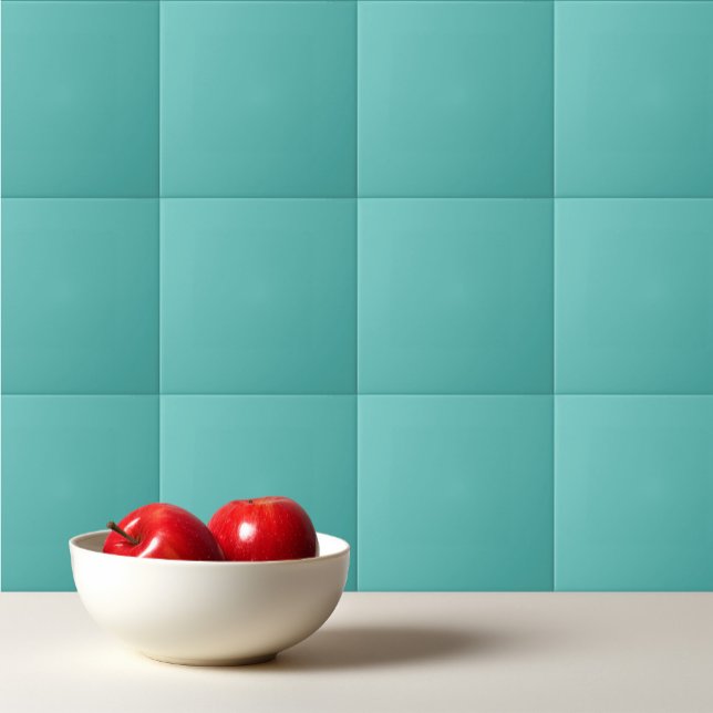 Plain solid eucalyptus pastel turquoise ceramic tile (Creator Uploaded)
