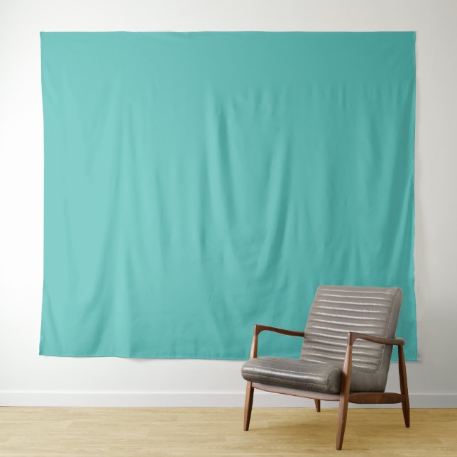 Plain solid eucalyptus pastel turquoise tapestry (In Situ (Horizontal))