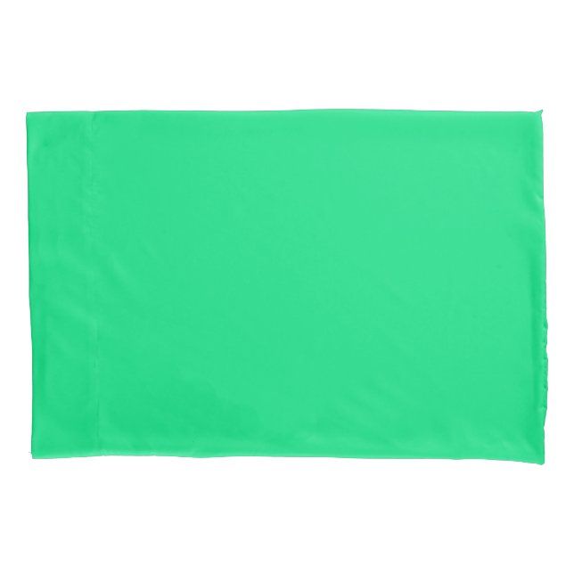 Plain solid green pillowcase (Front)