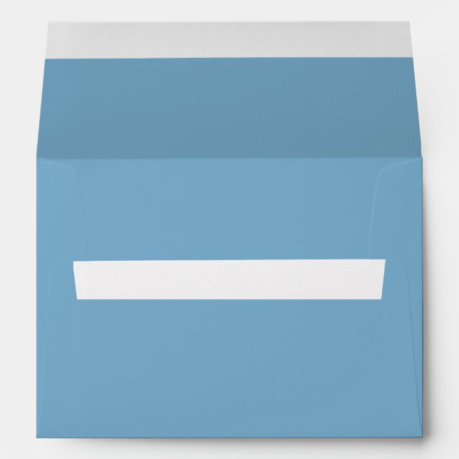 Plain solid pastel dusty blue envelope (Back (Bottom))