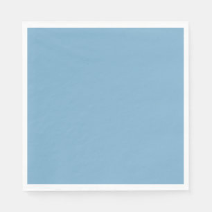 Plain solid pastel dusty blue napkin