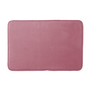Plain solid pastel dusty rose bath mat