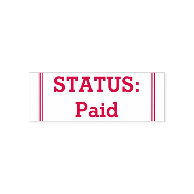 Plain "STATUS: Paid" Rubber Stamp (Design)