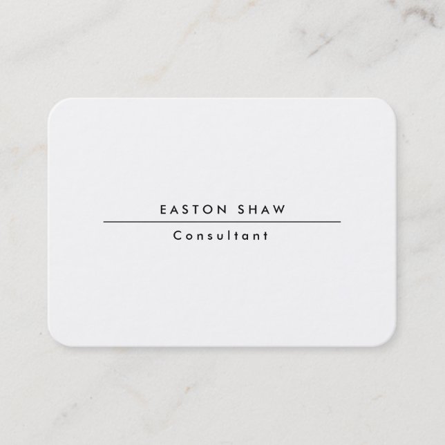 Plain Stylish Chubby White Professional Creation Business Card (Front)