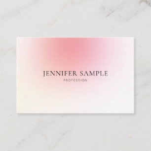 Plain Stylish Design Pink Colour Harmony Luxury Business Card