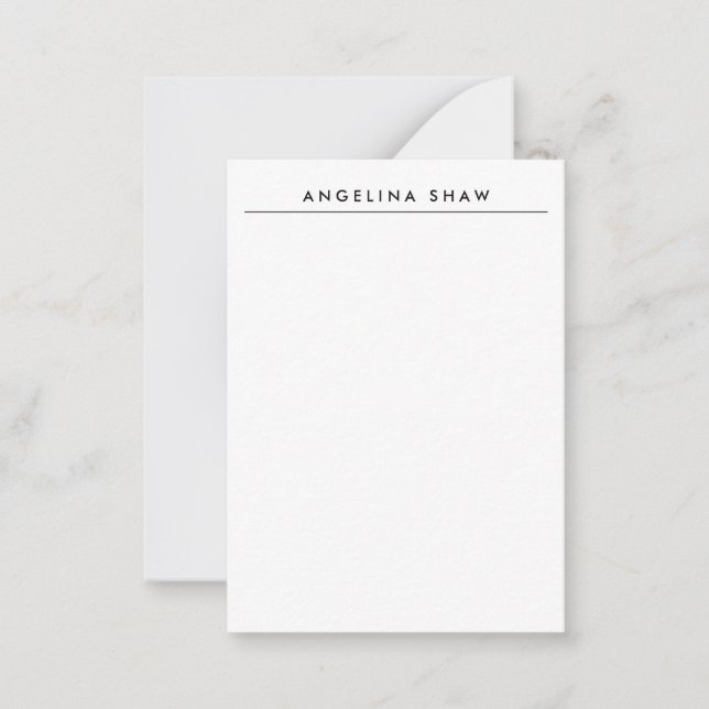 Plain Stylish White Professional Creation Card (Front)